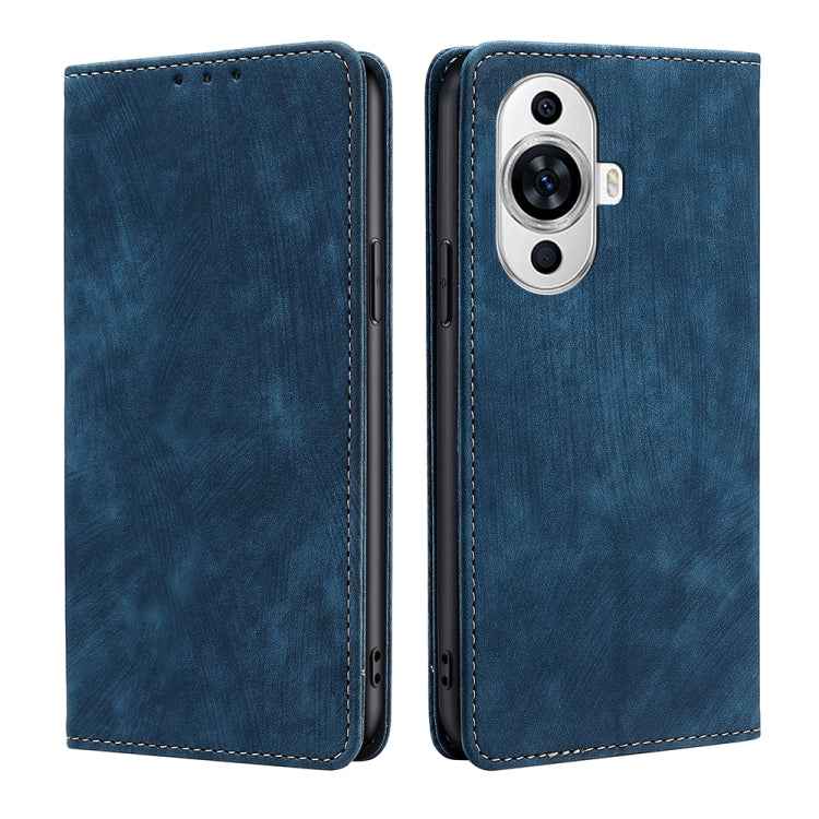 RFID Anti-theft Brush Magnetic Leather Phone Case, For Huawei Enjoy 60X, For Huawei nova 11 Pro 4G / 11 Ultra 4G, For Huawei nova 11 4G