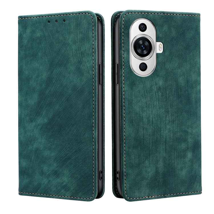RFID Anti-theft Brush Magnetic Leather Phone Case, For Huawei Enjoy 60X, For Huawei nova 11 Pro 4G / 11 Ultra 4G, For Huawei nova 11 4G