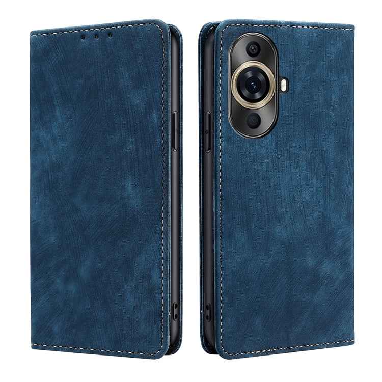 RFID Anti-theft Brush Magnetic Leather Phone Case, For Huawei Enjoy 60X, For Huawei nova 11 Pro 4G / 11 Ultra 4G, For Huawei nova 11 4G