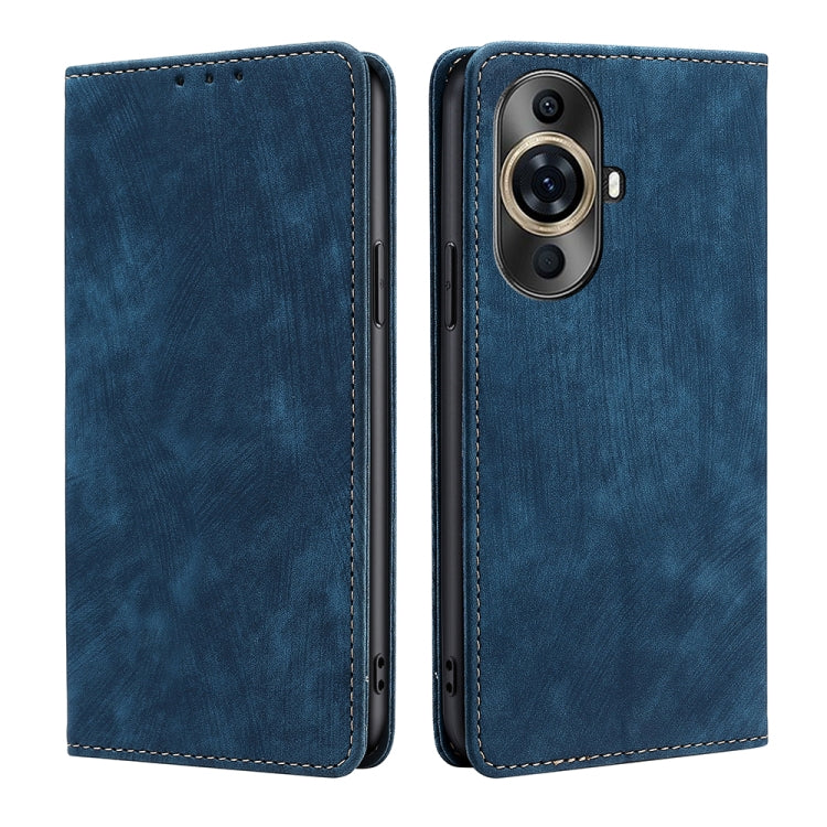 RFID Anti-theft Brush Magnetic Leather Phone Case, For Huawei Mate 60, For Huawei Enjoy 60 Pro / nova 11i, For Huawei Enjoy 60X, For Huawei nova 11 Pro 4G / 11 Ultra 4G, For Huawei nova 11 4G