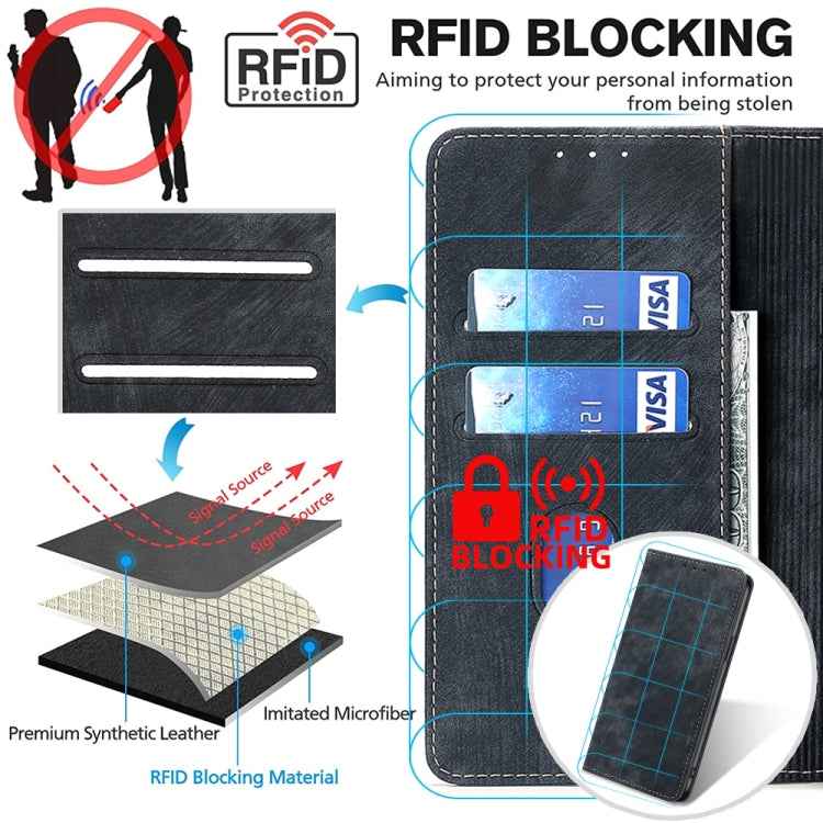 RFID Anti-theft Brush Magnetic Leather Phone Case, For Huawei Enjoy 60X, For Huawei nova 11 Pro 4G / 11 Ultra 4G, For Huawei nova 11 4G