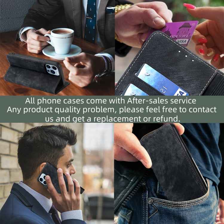 RFID Anti-theft Brush Magnetic Leather Phone Case, For Huawei Enjoy 60X, For Huawei nova 11 Pro 4G / 11 Ultra 4G, For Huawei nova 11 4G