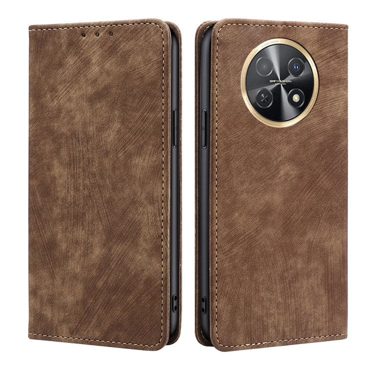 RFID Anti-theft Brush Magnetic Leather Phone Case, For Huawei Mate 60, For Huawei Enjoy 60 Pro / nova 11i, For Huawei Enjoy 60X, For Huawei nova 11 Pro 4G / 11 Ultra 4G, For Huawei nova 11 4G