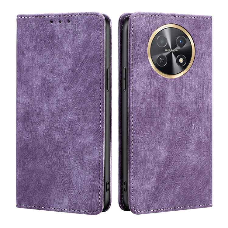 RFID Anti-theft Brush Magnetic Leather Phone Case, For Huawei Enjoy 60X, For Huawei nova 11 Pro 4G / 11 Ultra 4G, For Huawei nova 11 4G