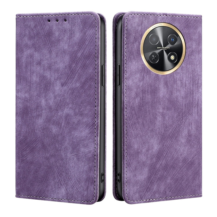 RFID Anti-theft Brush Magnetic Leather Phone Case, For Huawei Mate 60, For Huawei Enjoy 60 Pro / nova 11i, For Huawei Enjoy 60X, For Huawei nova 11 Pro 4G / 11 Ultra 4G, For Huawei nova 11 4G
