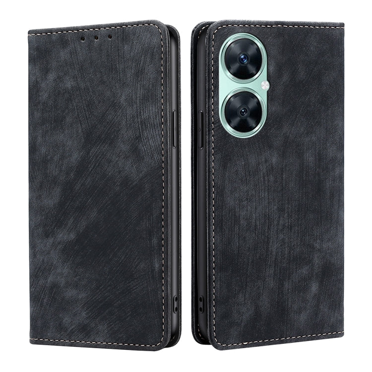 RFID Anti-theft Brush Magnetic Leather Phone Case, For Huawei Mate 60, For Huawei Enjoy 60 Pro / nova 11i, For Huawei Enjoy 60X, For Huawei nova 11 Pro 4G / 11 Ultra 4G, For Huawei nova 11 4G