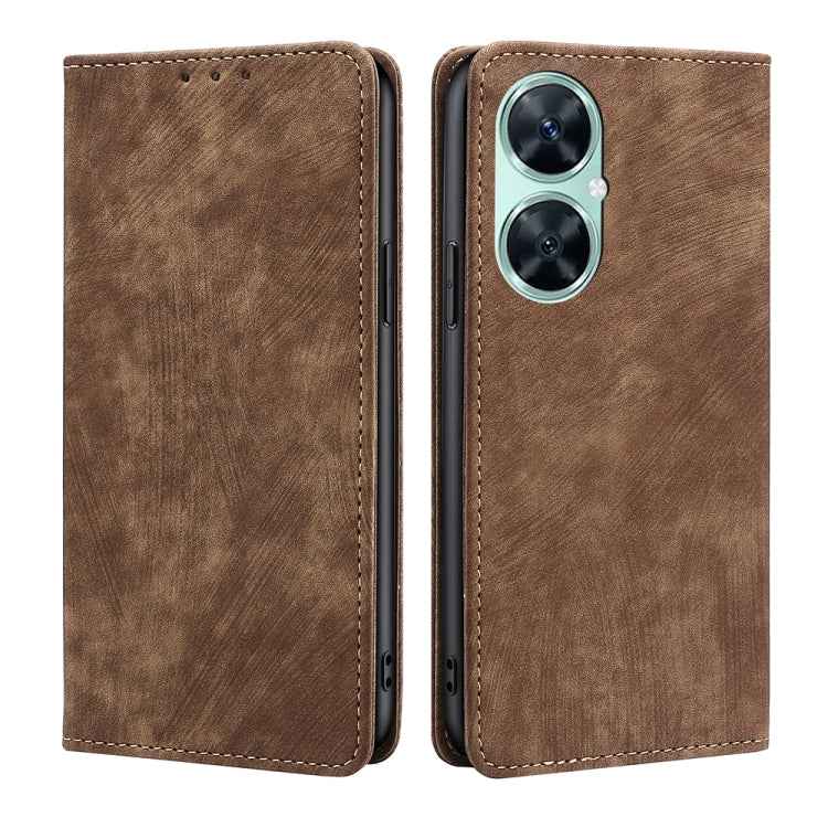 RFID Anti-theft Brush Magnetic Leather Phone Case, For Huawei nova 14 5G, For Huawei Pura 70 Pro / Pro+, For Huawei Pura 70 Ultra, For Huawei nova 12i 4G, For Huawei Pura 70, For Huawei nova 12 5G, For Huawei Mate 60 Pro / Pro+, For Huawei Mate 60     ...
