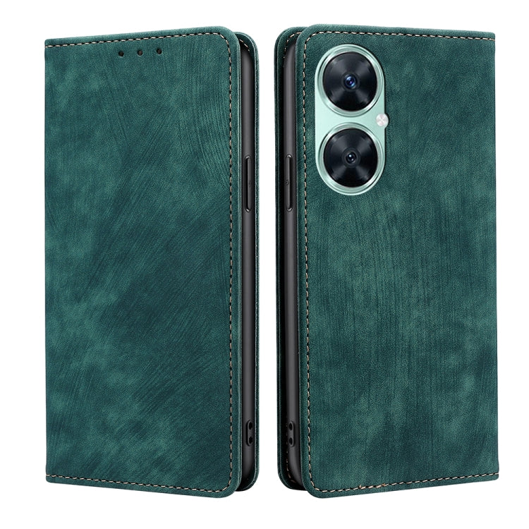 RFID Anti-theft Brush Magnetic Leather Phone Case, For Huawei Mate 60, For Huawei Enjoy 60 Pro / nova 11i, For Huawei Enjoy 60X, For Huawei nova 11 Pro 4G / 11 Ultra 4G, For Huawei nova 11 4G