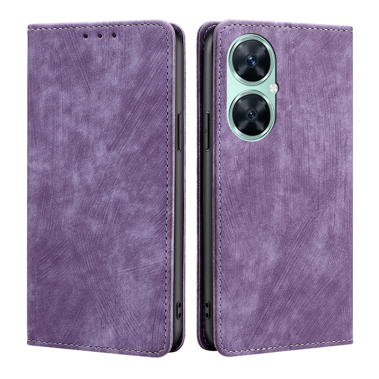 RFID Anti-theft Brush Magnetic Leather Phone Case, For Huawei Mate 60, For Huawei Enjoy 60 Pro / nova 11i, For Huawei Enjoy 60X, For Huawei nova 11 Pro 4G / 11 Ultra 4G, For Huawei nova 11 4G