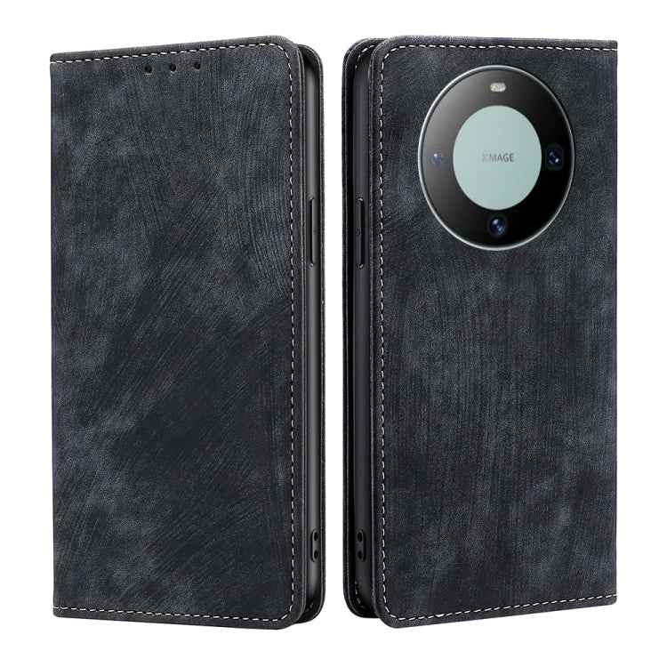 RFID Anti-theft Brush Magnetic Leather Phone Case, For Huawei nova 14 5G, For Huawei Pura 70 Pro / Pro+, For Huawei Pura 70 Ultra, For Huawei nova 12i 4G, For Huawei Pura 70, For Huawei nova 12 5G, For Huawei Mate 60 Pro / Pro+, For Huawei Mate 60     ...
