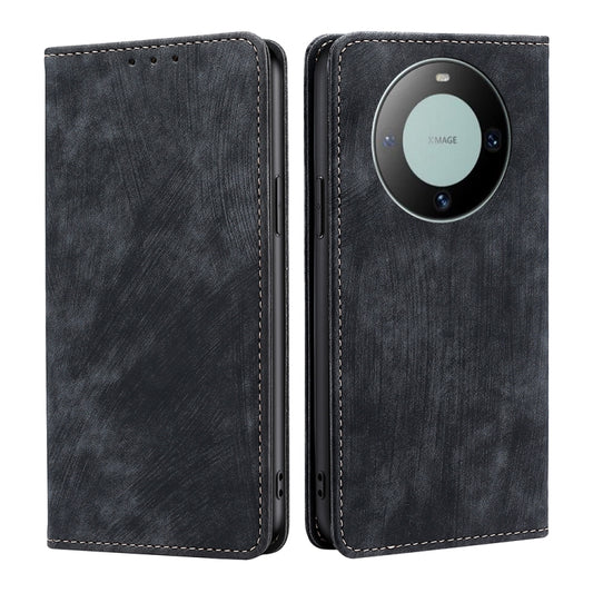 RFID Anti-theft Brush Magnetic Leather Phone Case, For Huawei Mate 60, For Huawei Enjoy 60 Pro / nova 11i, For Huawei Enjoy 60X, For Huawei nova 11 Pro 4G / 11 Ultra 4G, For Huawei nova 11 4G