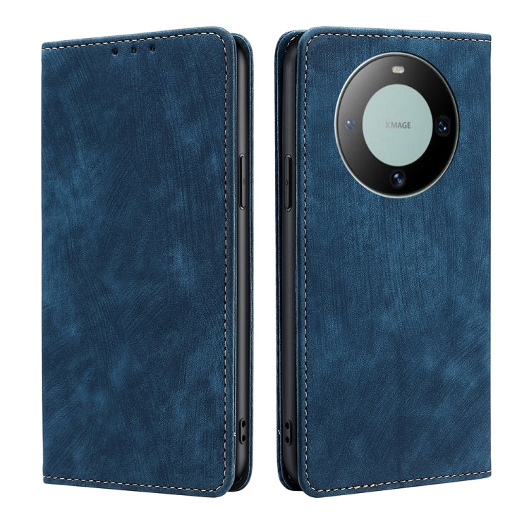 RFID Anti-theft Brush Magnetic Leather Phone Case, For Huawei Mate 60, For Huawei Enjoy 60 Pro / nova 11i, For Huawei Enjoy 60X, For Huawei nova 11 Pro 4G / 11 Ultra 4G, For Huawei nova 11 4G