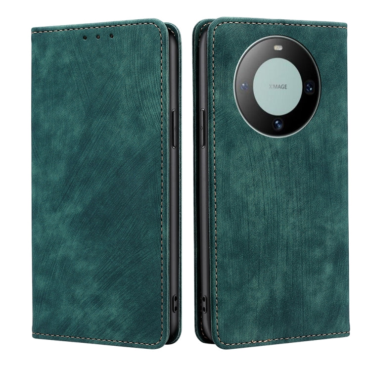RFID Anti-theft Brush Magnetic Leather Phone Case, For Huawei Mate 60, For Huawei Enjoy 60 Pro / nova 11i, For Huawei Enjoy 60X, For Huawei nova 11 Pro 4G / 11 Ultra 4G, For Huawei nova 11 4G