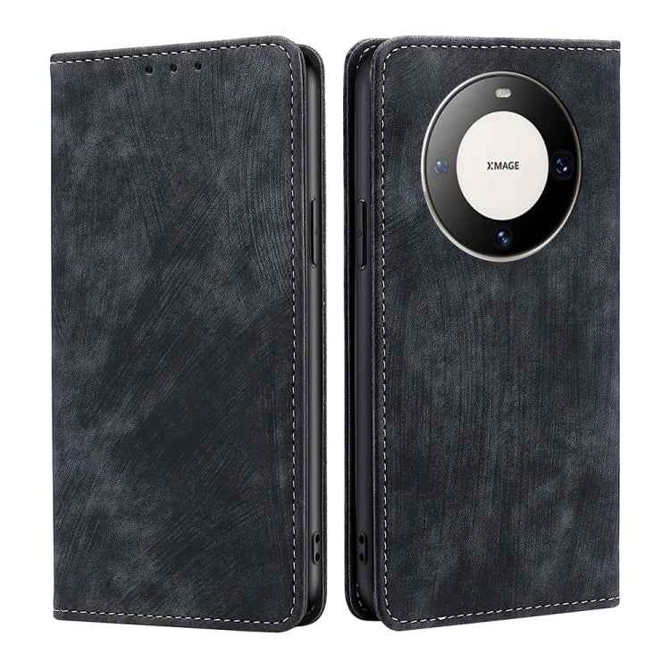 RFID Anti-theft Brush Magnetic Leather Phone Case, For Huawei nova 14 5G, For Huawei Pura 70 Pro / Pro+, For Huawei Pura 70 Ultra, For Huawei nova 12i 4G, For Huawei Pura 70, For Huawei nova 12 5G, For Huawei Mate 60 Pro / Pro+, For Huawei Mate 60     ...