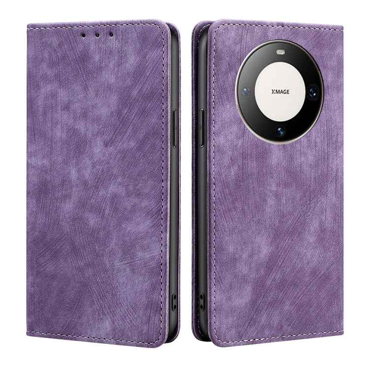 RFID Anti-theft Brush Magnetic Leather Phone Case, For Huawei nova 14 5G, For Huawei Pura 70 Pro / Pro+, For Huawei Pura 70 Ultra, For Huawei nova 12i 4G, For Huawei Pura 70, For Huawei nova 12 5G, For Huawei Mate 60 Pro / Pro+, For Huawei Mate 60     ...