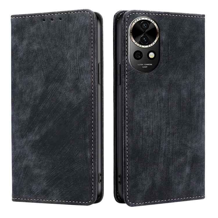 RFID Anti-theft Brush Magnetic Leather Phone Case, For Huawei nova 14 5G, For Huawei Pura 70 Pro / Pro+, For Huawei Pura 70 Ultra, For Huawei nova 12i 4G, For Huawei Pura 70, For Huawei nova 12 5G, For Huawei Mate 60 Pro / Pro+, For Huawei Mate 60     ...