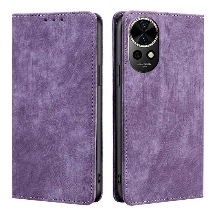 RFID Anti-theft Brush Magnetic Leather Phone Case, For Huawei nova 14 5G, For Huawei Pura 70 Pro / Pro+, For Huawei Pura 70 Ultra, For Huawei nova 12i 4G, For Huawei Pura 70, For Huawei nova 12 5G, For Huawei Mate 60 Pro / Pro+, For Huawei Mate 60     ...