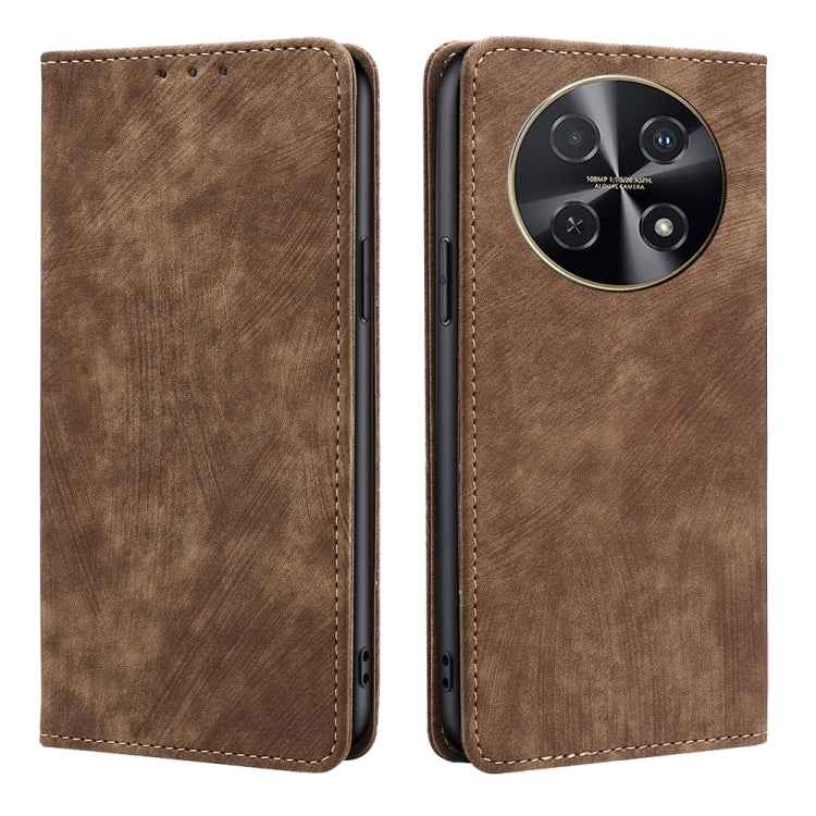 RFID Anti-theft Brush Magnetic Leather Phone Case, For Huawei nova 14 5G, For Huawei Pura 70 Pro / Pro+, For Huawei Pura 70 Ultra, For Huawei nova 12i 4G, For Huawei Pura 70, For Huawei nova 12 5G, For Huawei Mate 60 Pro / Pro+, For Huawei Mate 60     ...