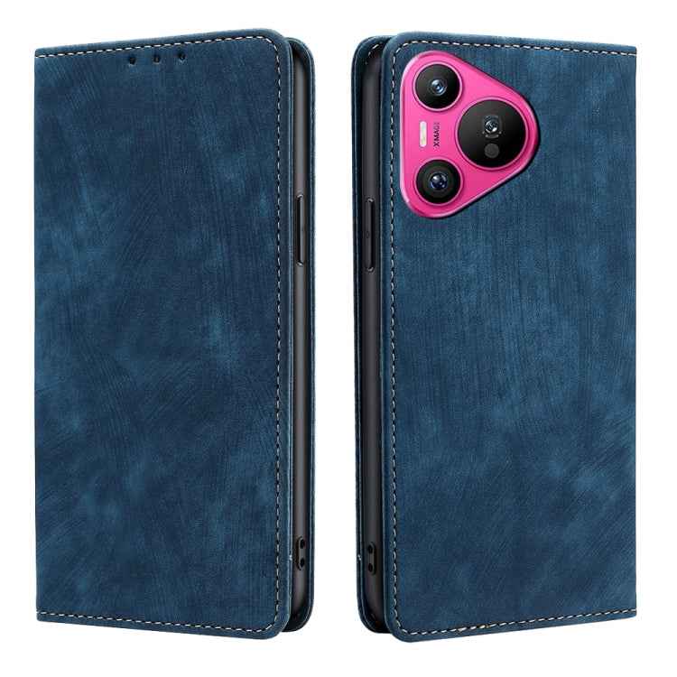 RFID Anti-theft Brush Magnetic Leather Phone Case, For Huawei nova 14 5G, For Huawei Pura 70 Pro / Pro+, For Huawei Pura 70 Ultra, For Huawei nova 12i 4G, For Huawei Pura 70, For Huawei nova 12 5G, For Huawei Mate 60 Pro / Pro+, For Huawei Mate 60     ...