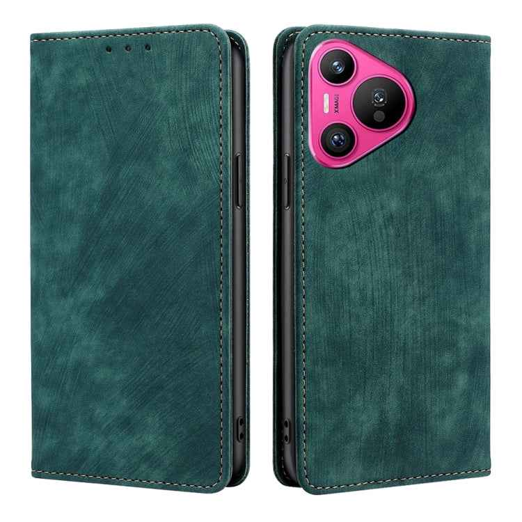 RFID Anti-theft Brush Magnetic Leather Phone Case, For Huawei nova 14 5G, For Huawei Pura 70 Pro / Pro+, For Huawei Pura 70 Ultra, For Huawei nova 12i 4G, For Huawei Pura 70, For Huawei nova 12 5G, For Huawei Mate 60 Pro / Pro+, For Huawei Mate 60     ...