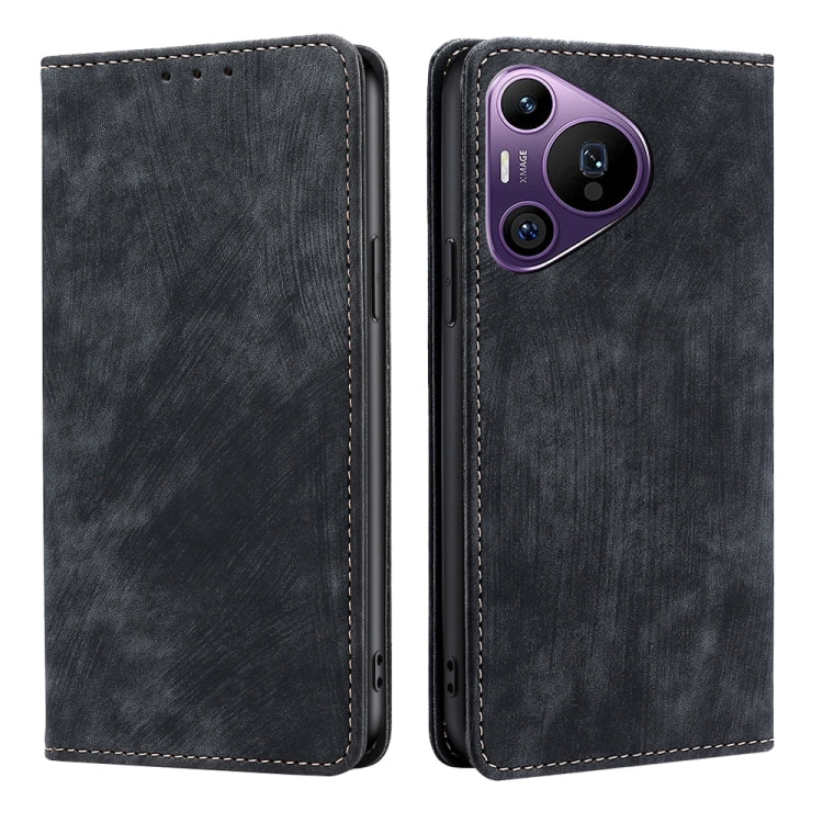 RFID Anti-theft Brush Magnetic Leather Phone Case, For Huawei nova 14 Ultra 5G, For Huawei nova 14 Pro 5G, For Huawei nova 14 5G, For Huawei Pura 70 Pro / Pro+, For Huawei Pura 70 Ultra, For Huawei nova 12i 4G, For Huawei Pura 70, For Huawei nova 12 5G...