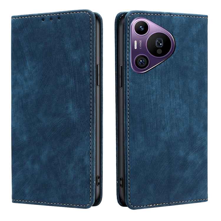 RFID Anti-theft Brush Magnetic Leather Phone Case, For Huawei nova 14 5G, For Huawei Pura 70 Pro / Pro+, For Huawei Pura 70 Ultra, For Huawei nova 12i 4G, For Huawei Pura 70, For Huawei nova 12 5G, For Huawei Mate 60 Pro / Pro+, For Huawei Mate 60     ...