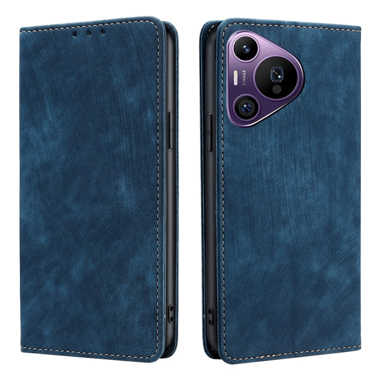 RFID Anti-theft Brush Magnetic Leather Phone Case, For Huawei nova 14 Ultra 5G, For Huawei nova 14 Pro 5G, For Huawei nova 14 5G, For Huawei Pura 70 Pro / Pro+, For Huawei Pura 70 Ultra, For Huawei nova 12i 4G, For Huawei Pura 70, For Huawei nova 12 5G...