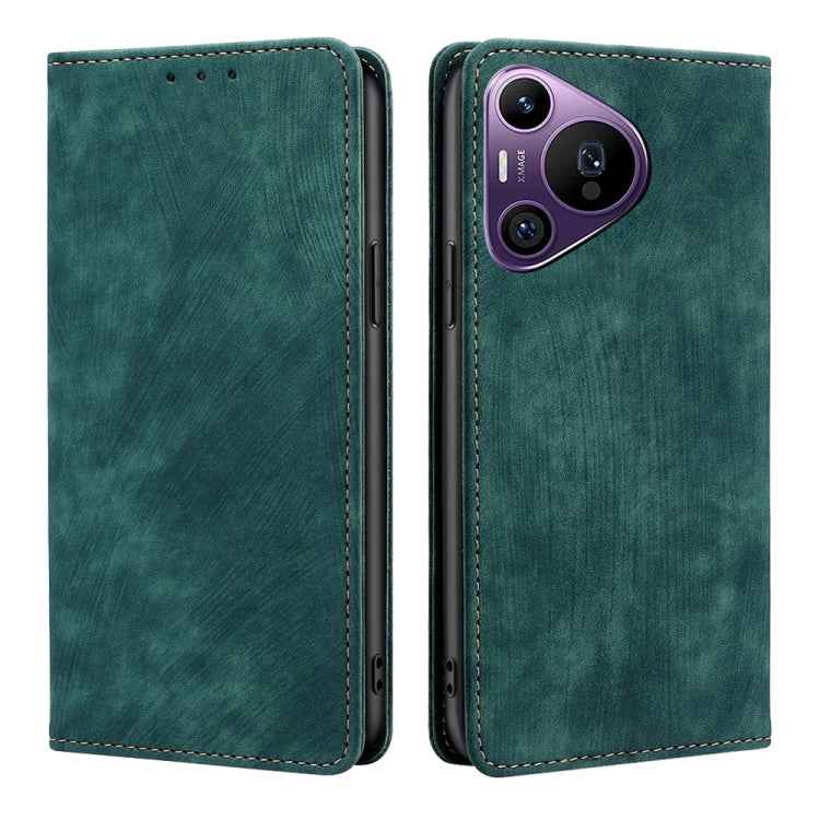 RFID Anti-theft Brush Magnetic Leather Phone Case, For Huawei nova 14 5G, For Huawei Pura 70 Pro / Pro+, For Huawei Pura 70 Ultra, For Huawei nova 12i 4G, For Huawei Pura 70, For Huawei nova 12 5G, For Huawei Mate 60 Pro / Pro+, For Huawei Mate 60     ...