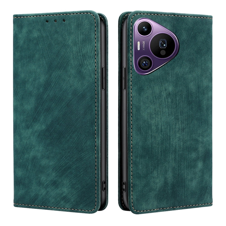 RFID Anti-theft Brush Magnetic Leather Phone Case, For Huawei nova 14 Ultra 5G, For Huawei nova 14 Pro 5G, For Huawei nova 14 5G, For Huawei Pura 70 Pro / Pro+, For Huawei Pura 70 Ultra, For Huawei nova 12i 4G, For Huawei Pura 70, For Huawei nova 12 5G...