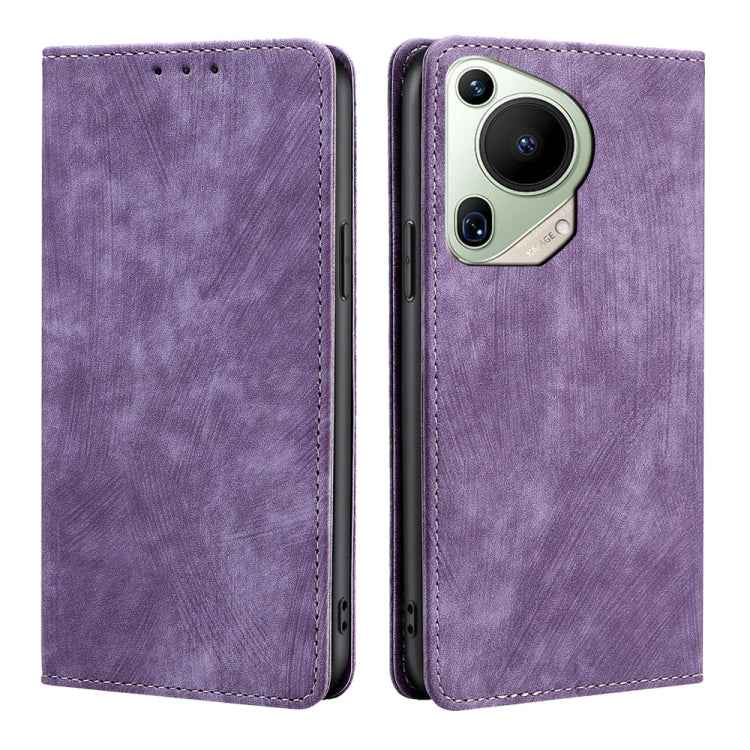 RFID Anti-theft Brush Magnetic Leather Phone Case, For Huawei nova 14 5G, For Huawei Pura 70 Pro / Pro+, For Huawei Pura 70 Ultra, For Huawei nova 12i 4G, For Huawei Pura 70, For Huawei nova 12 5G, For Huawei Mate 60 Pro / Pro+, For Huawei Mate 60     ...