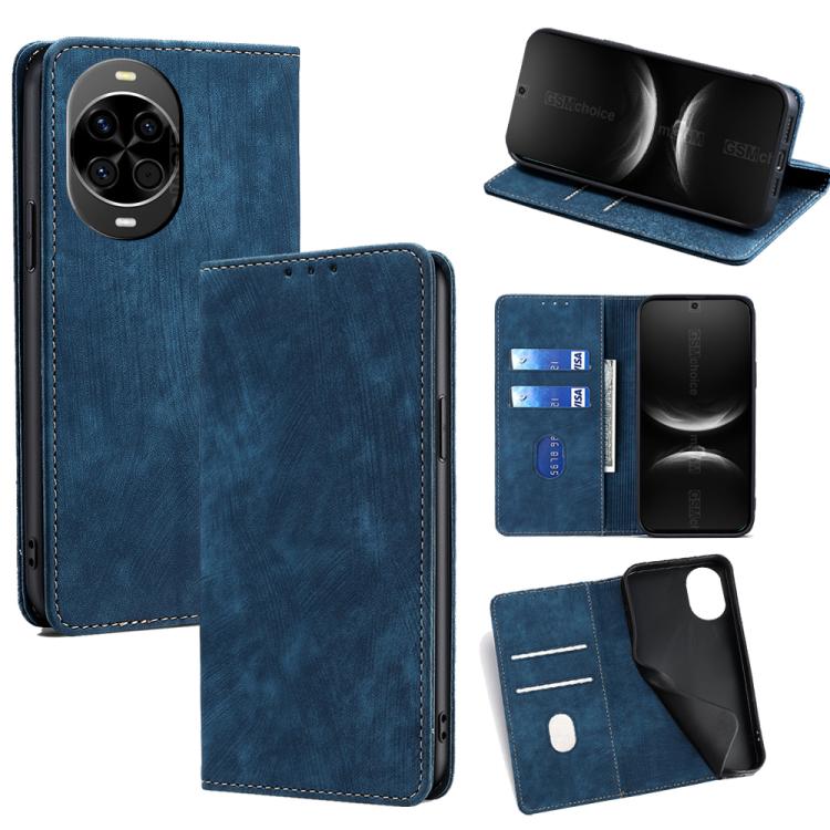 RFID Anti-theft Brush Magnetic Leather Phone Case, For Huawei nova 14 Ultra 5G, For Huawei nova 14 Pro 5G, For Huawei nova 14 5G, For Huawei Pura 70 Pro / Pro+, For Huawei Pura 70 Ultra, For Huawei nova 12i 4G, For Huawei Pura 70, For Huawei nova 12 5G...