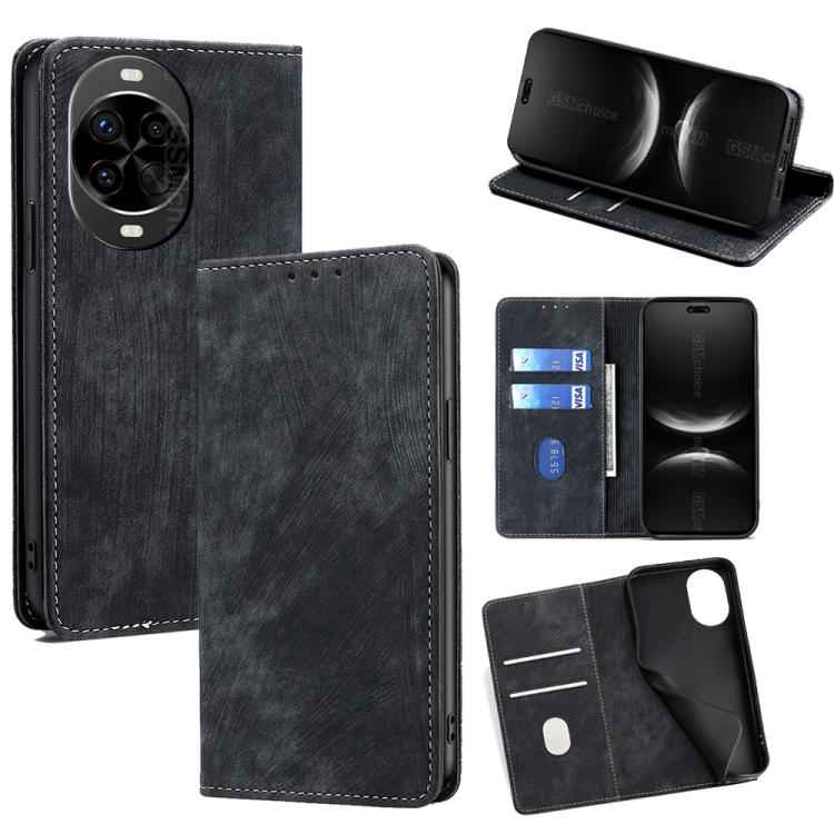 RFID Anti-theft Brush Magnetic Leather Phone Case, For Huawei nova 15 Ultra, For Huawei nova 15 Pro, For Huawei nova 15, For Huawei Mate 80 Pro Max 5G, For Huawei Mate 80 5G, For Huawei Maimang 40 5G, For Huawei Pura 80 5G, For Huawei nova 14 Ultra 5G ...