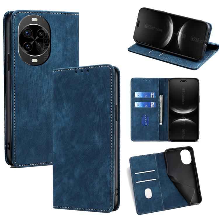 RFID Anti-theft Brush Magnetic Leather Phone Case, For Huawei nova 15 Ultra, For Huawei nova 15 Pro, For Huawei nova 15, For Huawei Mate 80 Pro Max 5G, For Huawei Mate 80 5G, For Huawei Maimang 40 5G, For Huawei Pura 80 5G, For Huawei nova 14 Ultra 5G ...