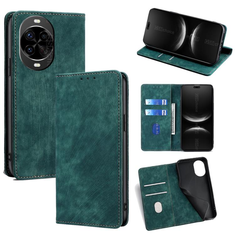 RFID Anti-theft Brush Magnetic Leather Phone Case, For Huawei nova 14 Ultra 5G, For Huawei nova 14 Pro 5G, For Huawei nova 14 5G, For Huawei Pura 70 Pro / Pro+, For Huawei Pura 70 Ultra, For Huawei nova 12i 4G, For Huawei Pura 70, For Huawei nova 12 5G...