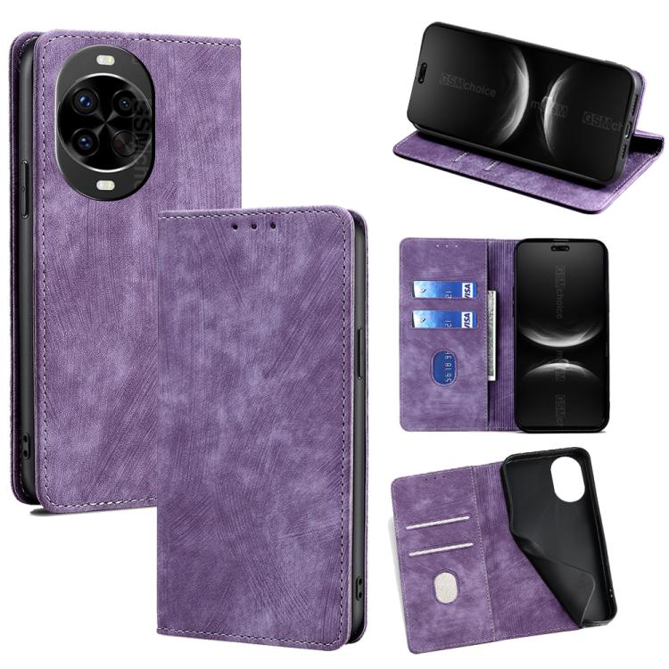 RFID Anti-theft Brush Magnetic Leather Phone Case, For Huawei nova 14 Ultra 5G, For Huawei nova 14 Pro 5G, For Huawei nova 14 5G, For Huawei Pura 70 Pro / Pro+, For Huawei Pura 70 Ultra, For Huawei nova 12i 4G, For Huawei Pura 70, For Huawei nova 12 5G...