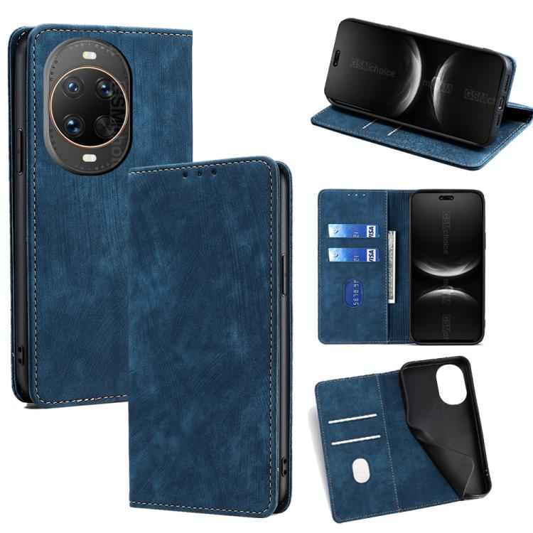 RFID Anti-theft Brush Magnetic Leather Phone Case, For Huawei nova 15 Ultra, For Huawei nova 15 Pro, For Huawei nova 15, For Huawei Mate 80 Pro Max 5G, For Huawei Mate 80 5G, For Huawei Maimang 40 5G, For Huawei Pura 80 5G, For Huawei nova 14 Ultra 5G ...