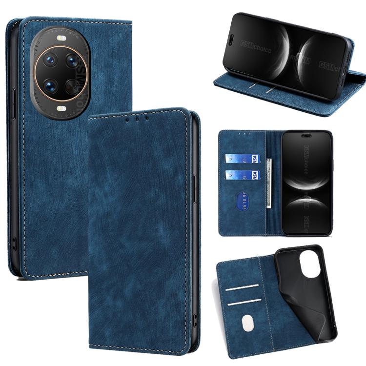 RFID Anti-theft Brush Magnetic Leather Phone Case, For Huawei nova 14 Ultra 5G, For Huawei nova 14 Pro 5G, For Huawei nova 14 5G, For Huawei Pura 70 Pro / Pro+, For Huawei Pura 70 Ultra, For Huawei nova 12i 4G, For Huawei Pura 70, For Huawei nova 12 5G...