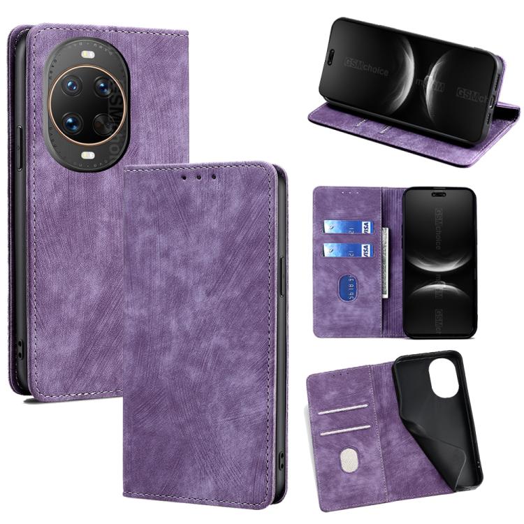 RFID Anti-theft Brush Magnetic Leather Phone Case, For Huawei nova 14 Ultra 5G, For Huawei nova 14 Pro 5G, For Huawei nova 14 5G, For Huawei Pura 70 Pro / Pro+, For Huawei Pura 70 Ultra, For Huawei nova 12i 4G, For Huawei Pura 70, For Huawei nova 12 5G...