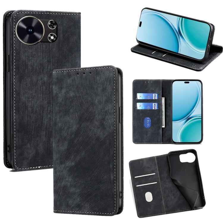 RFID Anti-theft Brush Magnetic Leather Phone Case, For Huawei nova 15 Ultra, For Huawei nova 15 Pro, For Huawei nova 15, For Huawei Mate 80 Pro Max 5G, For Huawei Mate 80 5G, For Huawei Maimang 40 5G, For Huawei Pura 80 5G, For Huawei nova 14 Ultra 5G ...