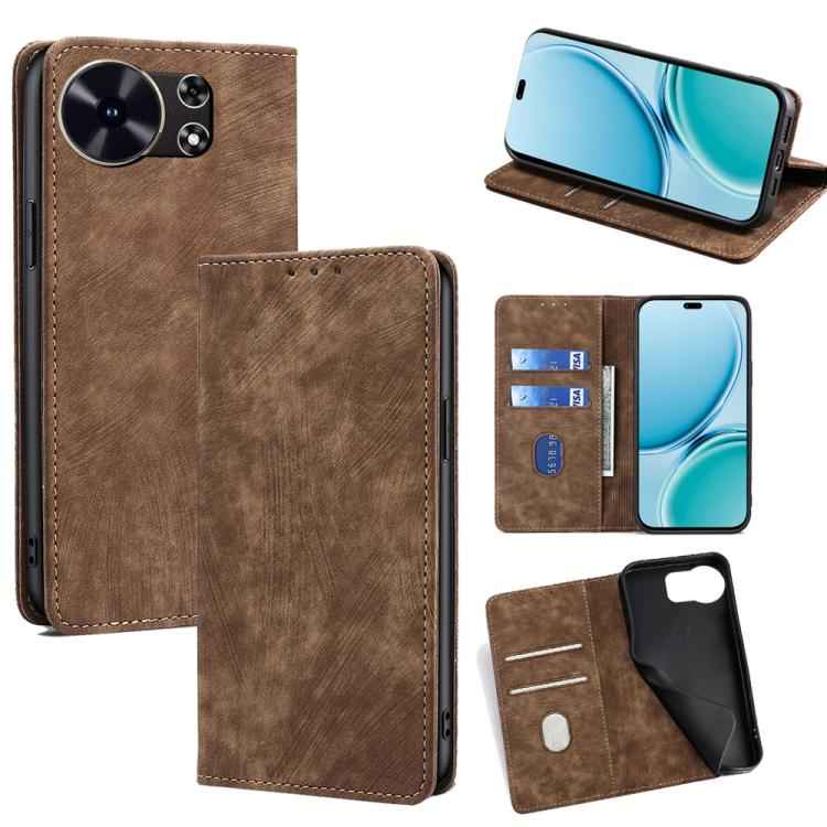 RFID Anti-theft Brush Magnetic Leather Phone Case, For Huawei nova 15 Ultra, For Huawei nova 15 Pro, For Huawei nova 15, For Huawei Mate 80 Pro Max 5G, For Huawei Mate 80 5G, For Huawei Maimang 40 5G, For Huawei Pura 80 5G, For Huawei nova 14 Ultra 5G ...