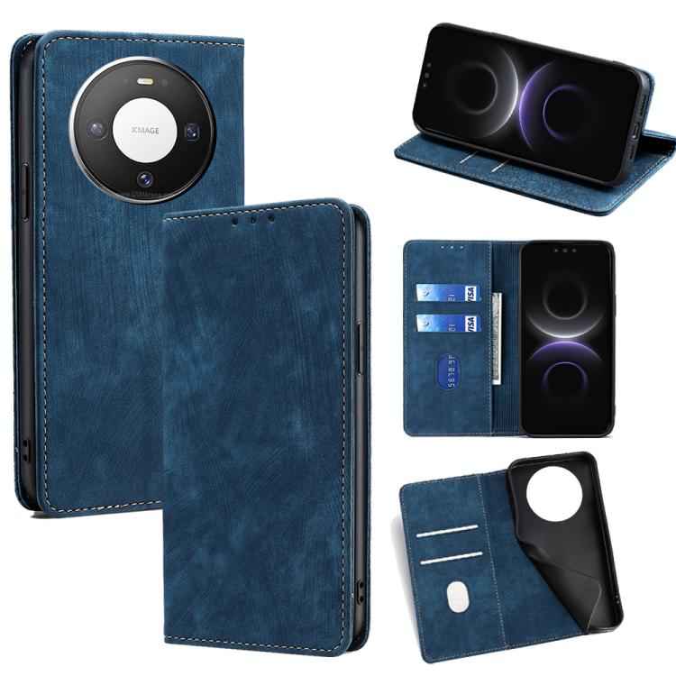 RFID Anti-theft Brush Magnetic Leather Phone Case, For Huawei nova 15 Ultra, For Huawei nova 15 Pro, For Huawei nova 15, For Huawei Mate 80 Pro Max 5G, For Huawei Mate 80 5G, For Huawei Maimang 40 5G, For Huawei Pura 80 5G, For Huawei nova 14 Ultra 5G ...