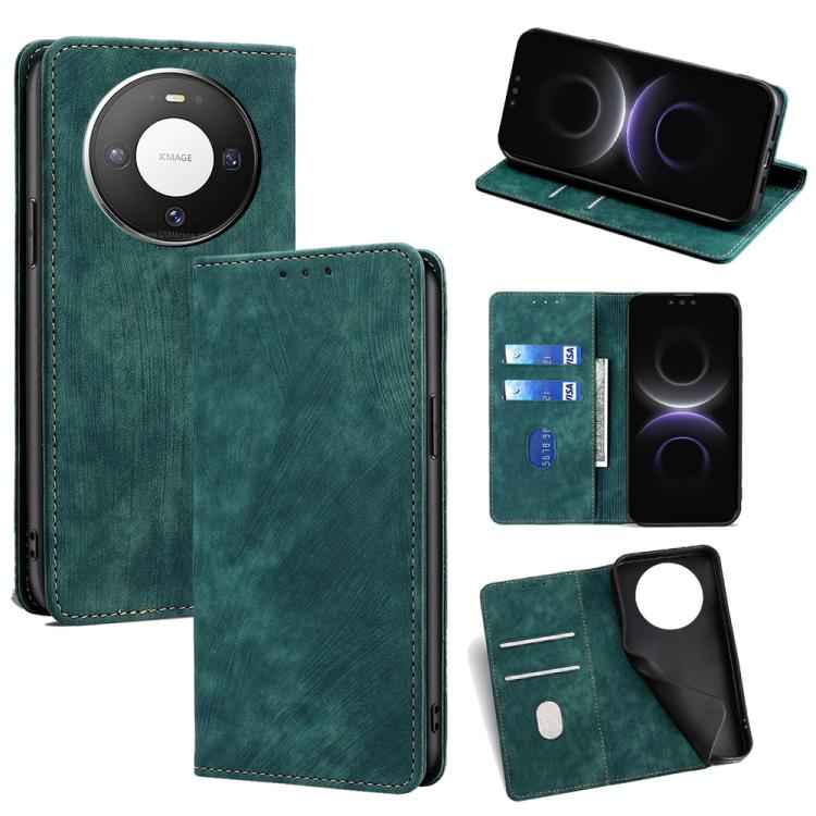 RFID Anti-theft Brush Magnetic Leather Phone Case, For Huawei nova 15 Ultra, For Huawei nova 15 Pro, For Huawei nova 15, For Huawei Mate 80 Pro Max 5G, For Huawei Mate 80 5G, For Huawei Maimang 40 5G, For Huawei Pura 80 5G, For Huawei nova 14 Ultra 5G ...