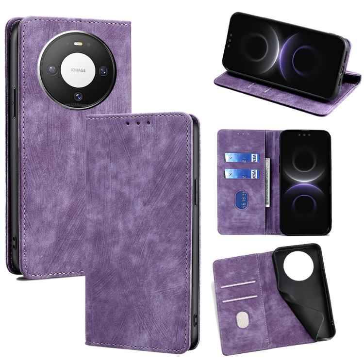 RFID Anti-theft Brush Magnetic Leather Phone Case, For Huawei nova 15 Ultra, For Huawei nova 15 Pro, For Huawei nova 15, For Huawei Mate 80 Pro Max 5G, For Huawei Mate 80 5G, For Huawei Maimang 40 5G, For Huawei Pura 80 5G, For Huawei nova 14 Ultra 5G ...