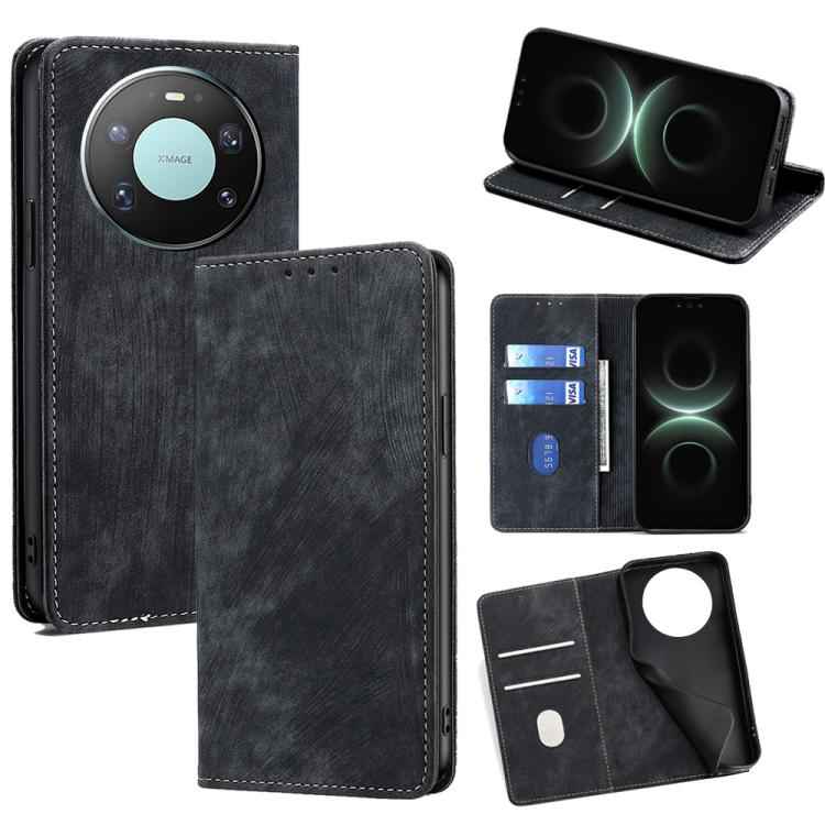 RFID Anti-theft Brush Magnetic Leather Phone Case, For Huawei nova 15 Ultra, For Huawei nova 15 Pro, For Huawei nova 15, For Huawei Mate 80 Pro Max 5G, For Huawei Mate 80 5G, For Huawei Maimang 40 5G, For Huawei Pura 80 5G, For Huawei nova 14 Ultra 5G ...