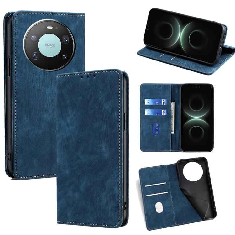 RFID Anti-theft Brush Magnetic Leather Phone Case, For Huawei nova 15 Ultra, For Huawei nova 15 Pro, For Huawei nova 15, For Huawei Mate 80 Pro Max 5G, For Huawei Mate 80 5G, For Huawei Maimang 40 5G, For Huawei Pura 80 5G, For Huawei nova 14 Ultra 5G ...