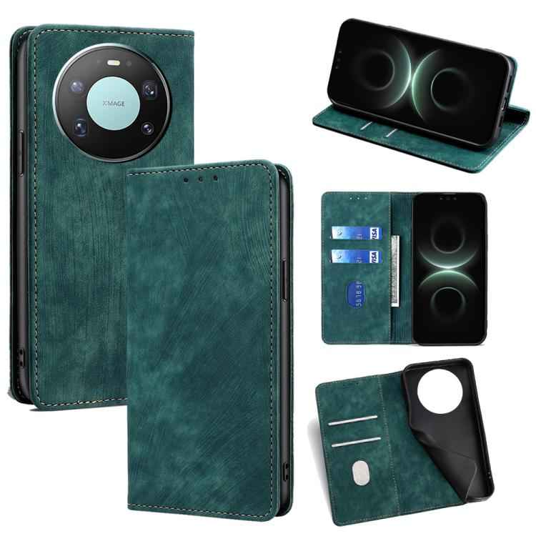 RFID Anti-theft Brush Magnetic Leather Phone Case, For Huawei nova 15 Ultra, For Huawei nova 15 Pro, For Huawei nova 15, For Huawei Mate 80 Pro Max 5G, For Huawei Mate 80 5G, For Huawei Maimang 40 5G, For Huawei Pura 80 5G, For Huawei nova 14 Ultra 5G ...