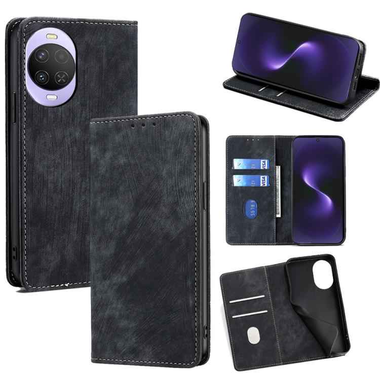 RFID Anti-theft Brush Magnetic Leather Phone Case, For Huawei nova 15 Ultra, For Huawei nova 15 Pro, For Huawei nova 15, For Huawei Mate 80 Pro Max 5G, For Huawei Mate 80 5G, For Huawei Maimang 40 5G, For Huawei Pura 80 5G, For Huawei nova 14 Ultra 5G ...