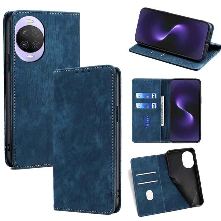 RFID Anti-theft Brush Magnetic Leather Phone Case, For Huawei nova 15 Ultra, For Huawei nova 15 Pro, For Huawei nova 15, For Huawei Mate 80 Pro Max 5G, For Huawei Mate 80 5G, For Huawei Maimang 40 5G, For Huawei Pura 80 5G, For Huawei nova 14 Ultra 5G ...
