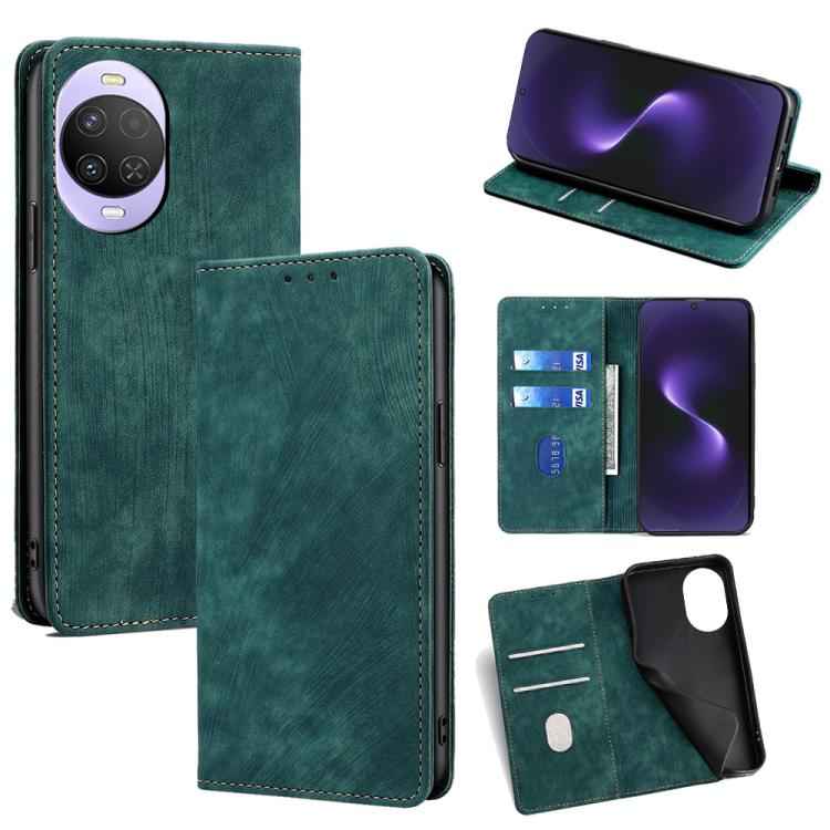 RFID Anti-theft Brush Magnetic Leather Phone Case, For Huawei nova 15 Ultra, For Huawei nova 15 Pro, For Huawei nova 15, For Huawei Mate 80 Pro Max 5G, For Huawei Mate 80 5G, For Huawei Maimang 40 5G, For Huawei Pura 80 5G, For Huawei nova 14 Ultra 5G ...