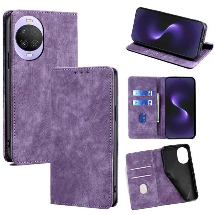 RFID Anti-theft Brush Magnetic Leather Phone Case, For Huawei nova 15 Ultra, For Huawei nova 15 Pro, For Huawei nova 15, For Huawei Mate 80 Pro Max 5G, For Huawei Mate 80 5G, For Huawei Maimang 40 5G, For Huawei Pura 80 5G, For Huawei nova 14 Ultra 5G ...